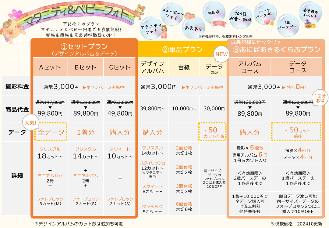 【マタニティ・ベビー】商品プランが増えました！嬉しいデータプランも！